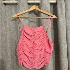 Pink Ruched Women's Top